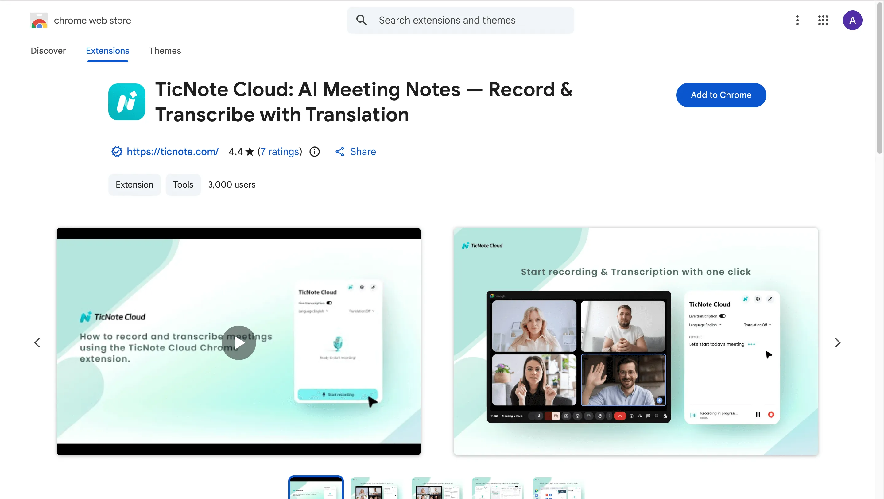 Add the TicNote Cloud extension to Chrome