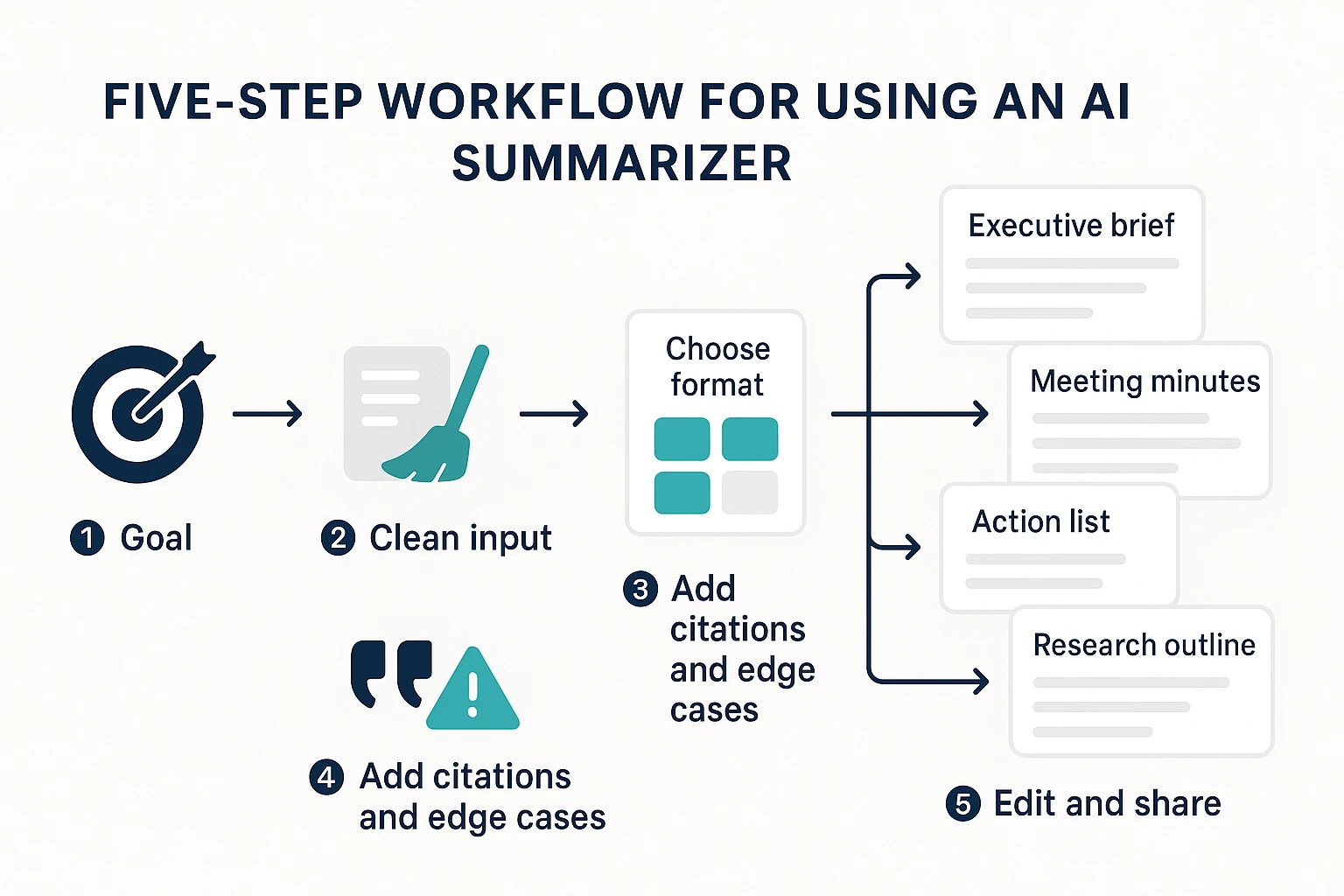 How to use an AI summarizer step-by-step workflow