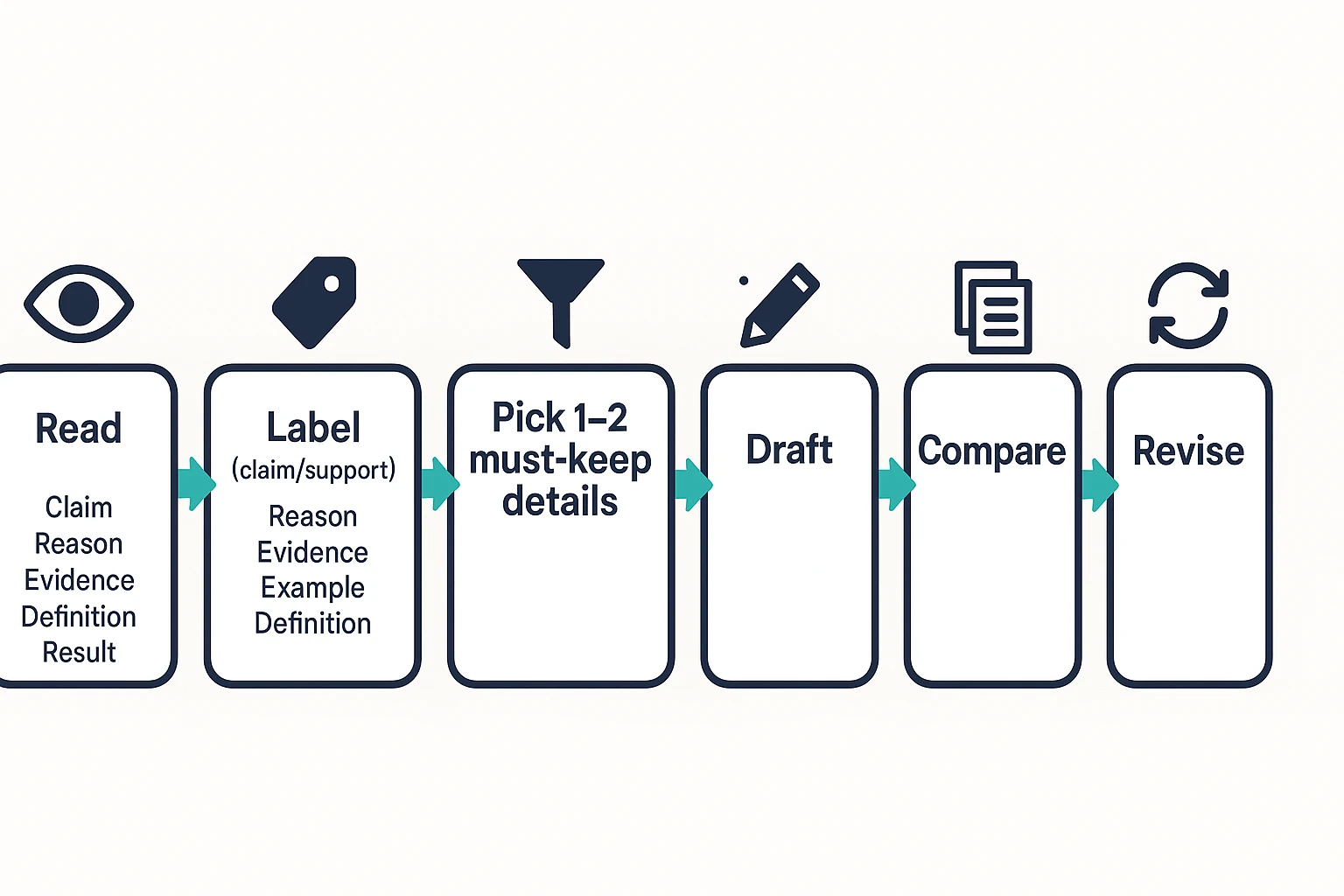 How to summarize a paragraph workflow diagram
