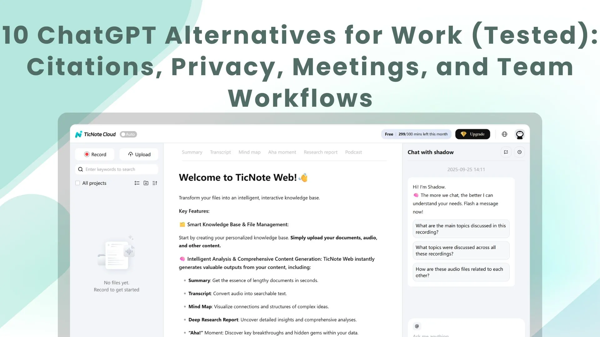 10 ChatGPT Alternatives for Work (Tested): Citations, Privacy, Meetings, and Team Workflows