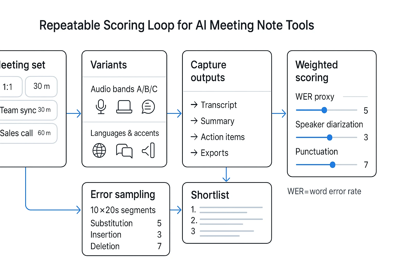 Repeatable scoring loop for tactiq alternative tools