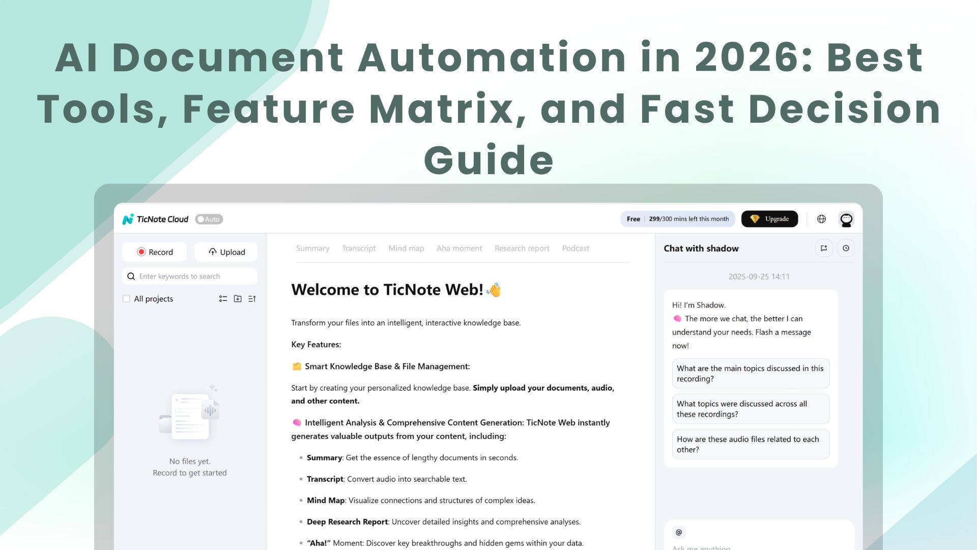 AI Document Automation in 2026: Best Tools, Feature Matrix, and Fast Decision Guide