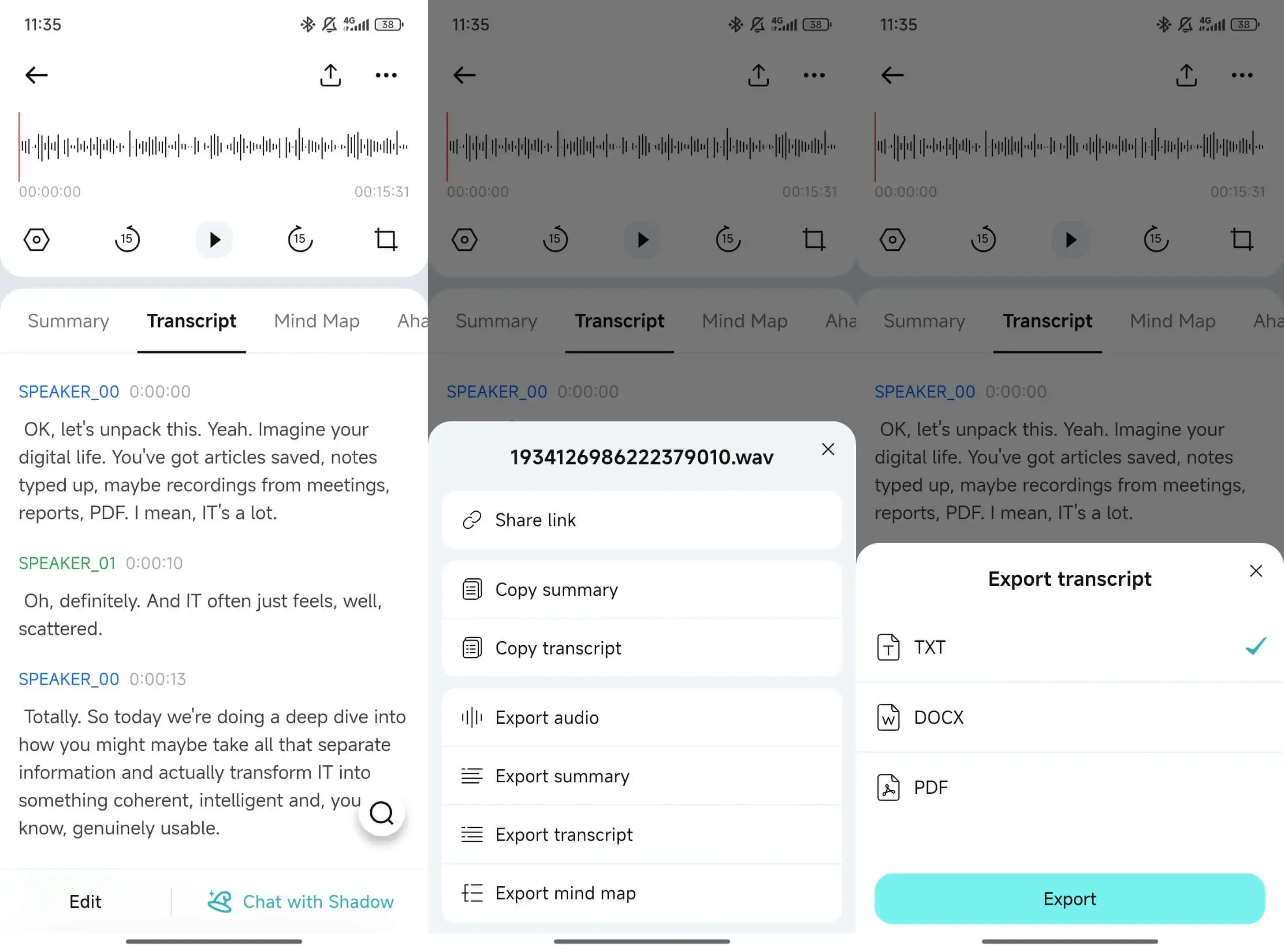 Upload file to a project on the TicNote app