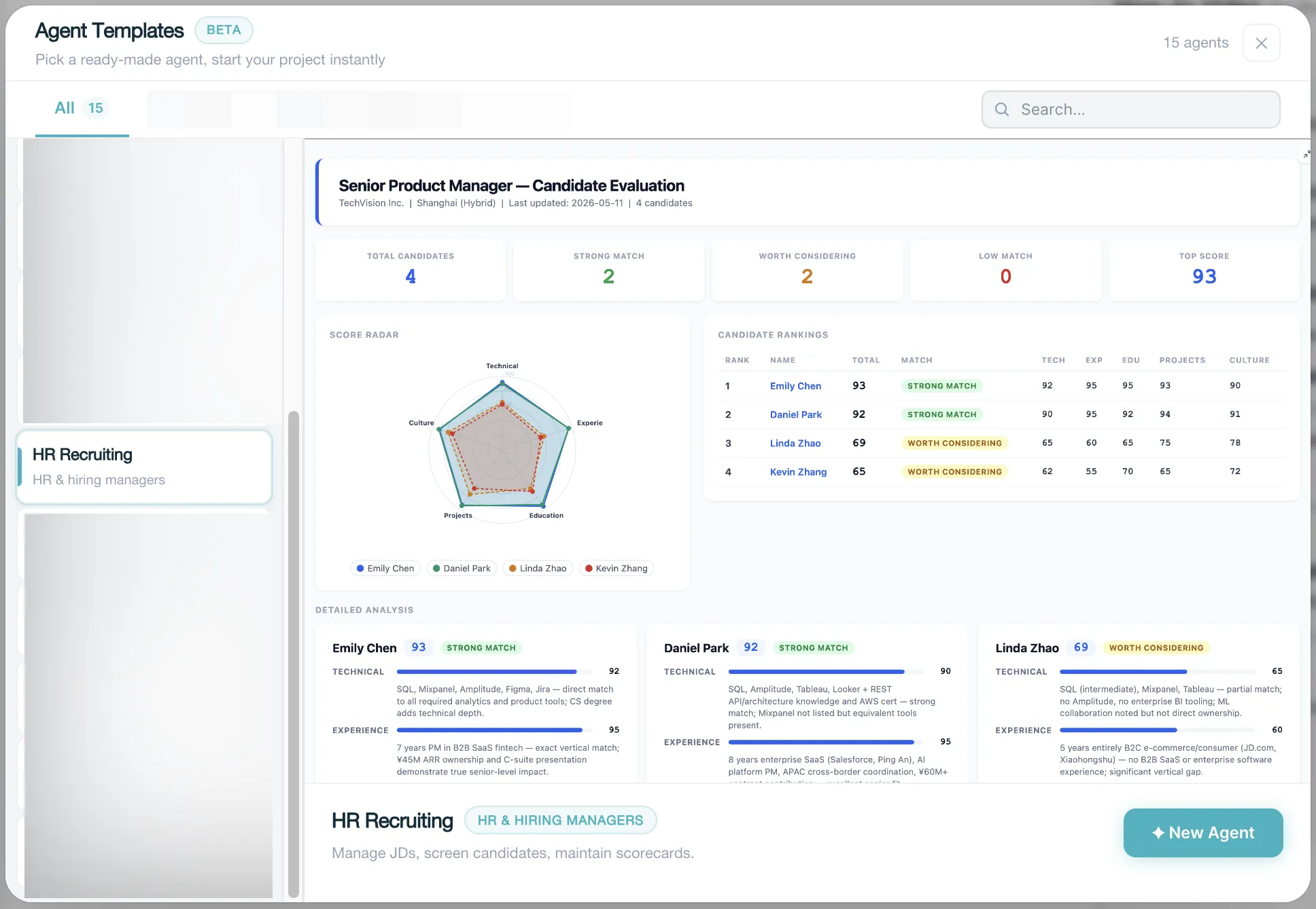 TicNote Cloud customized HR skill