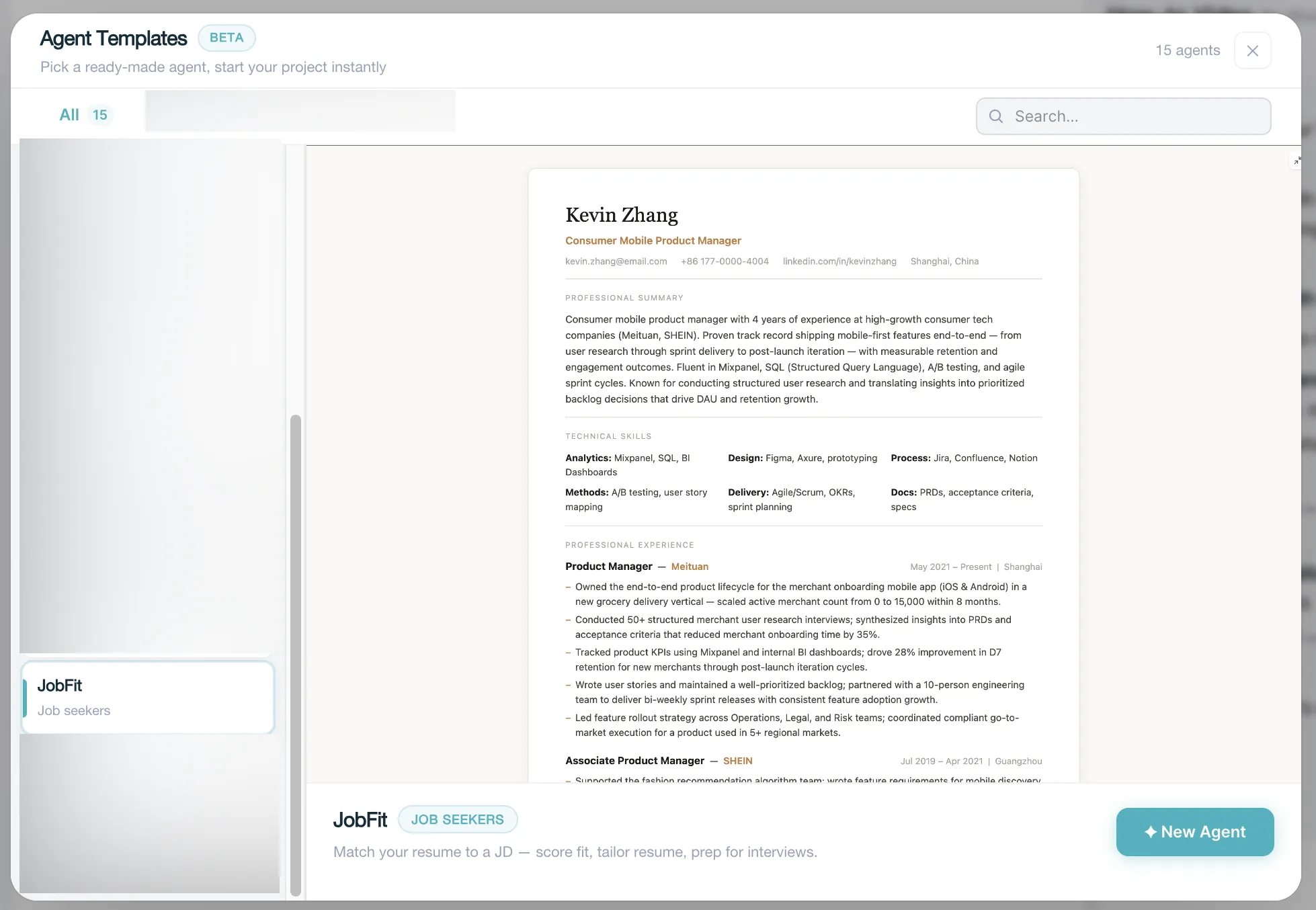 TicNote Cloud customized job seeker skill