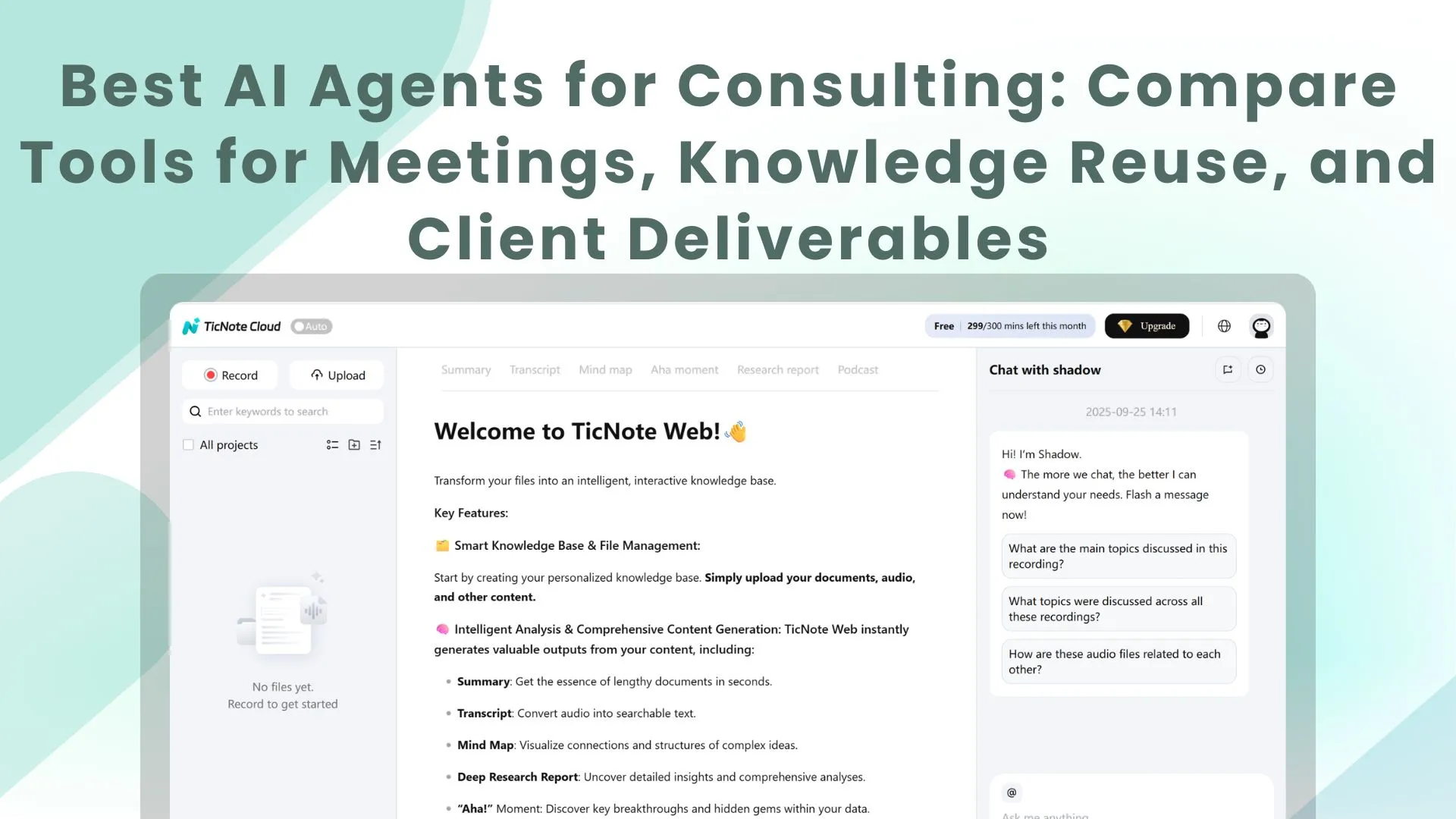 Best AI Agents for Consulting: Compare Tools for Meetings, Knowledge Reuse, and Client Deliverables
