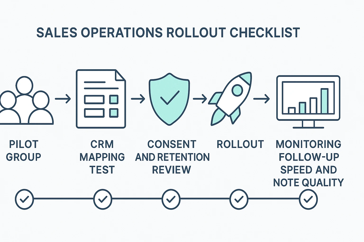 Rollout checklist for best AI meeting summary platforms for sales and client calls