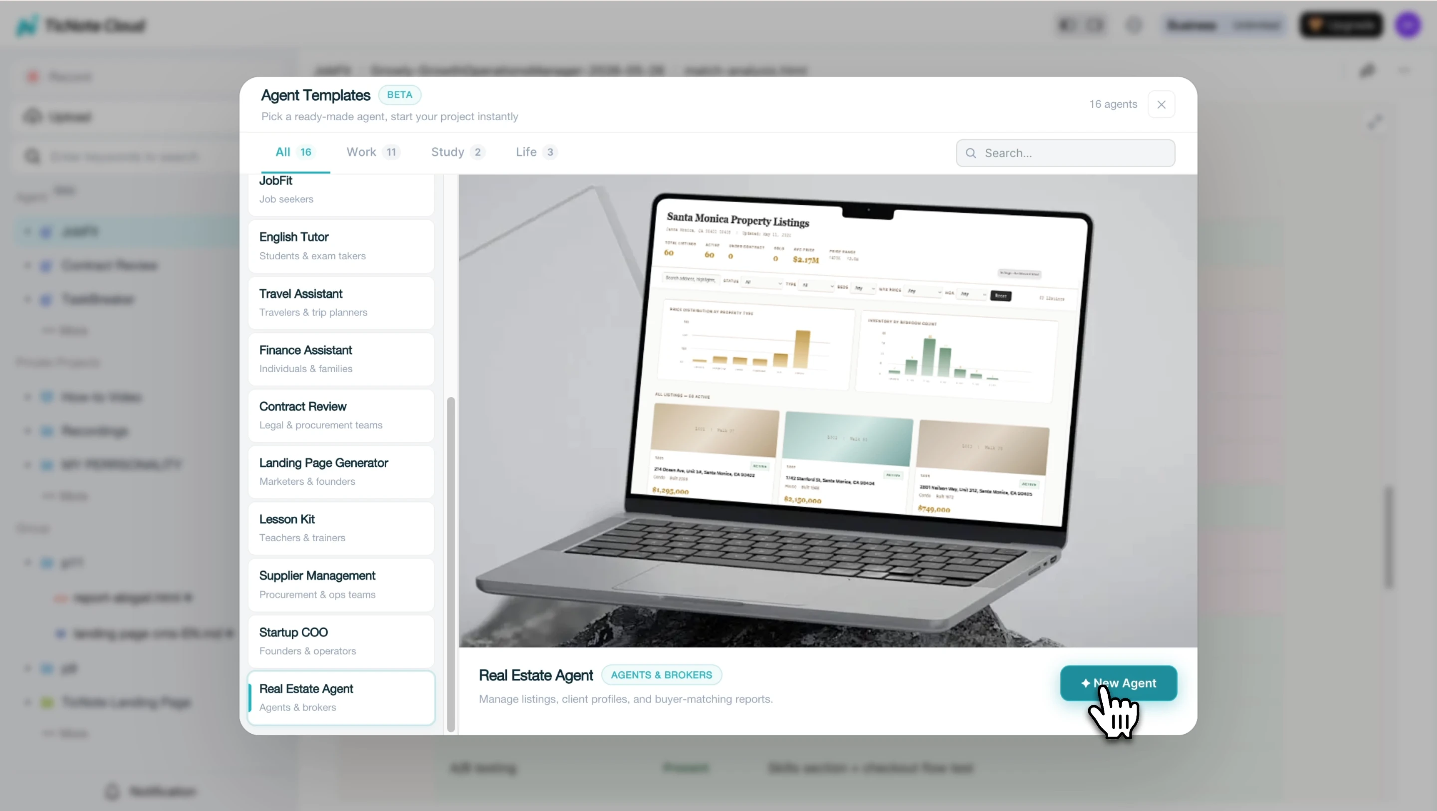 Choose real estate agent skill agent on TicNote Cloud Choose real estate agent skill agent on TicNote Cloud