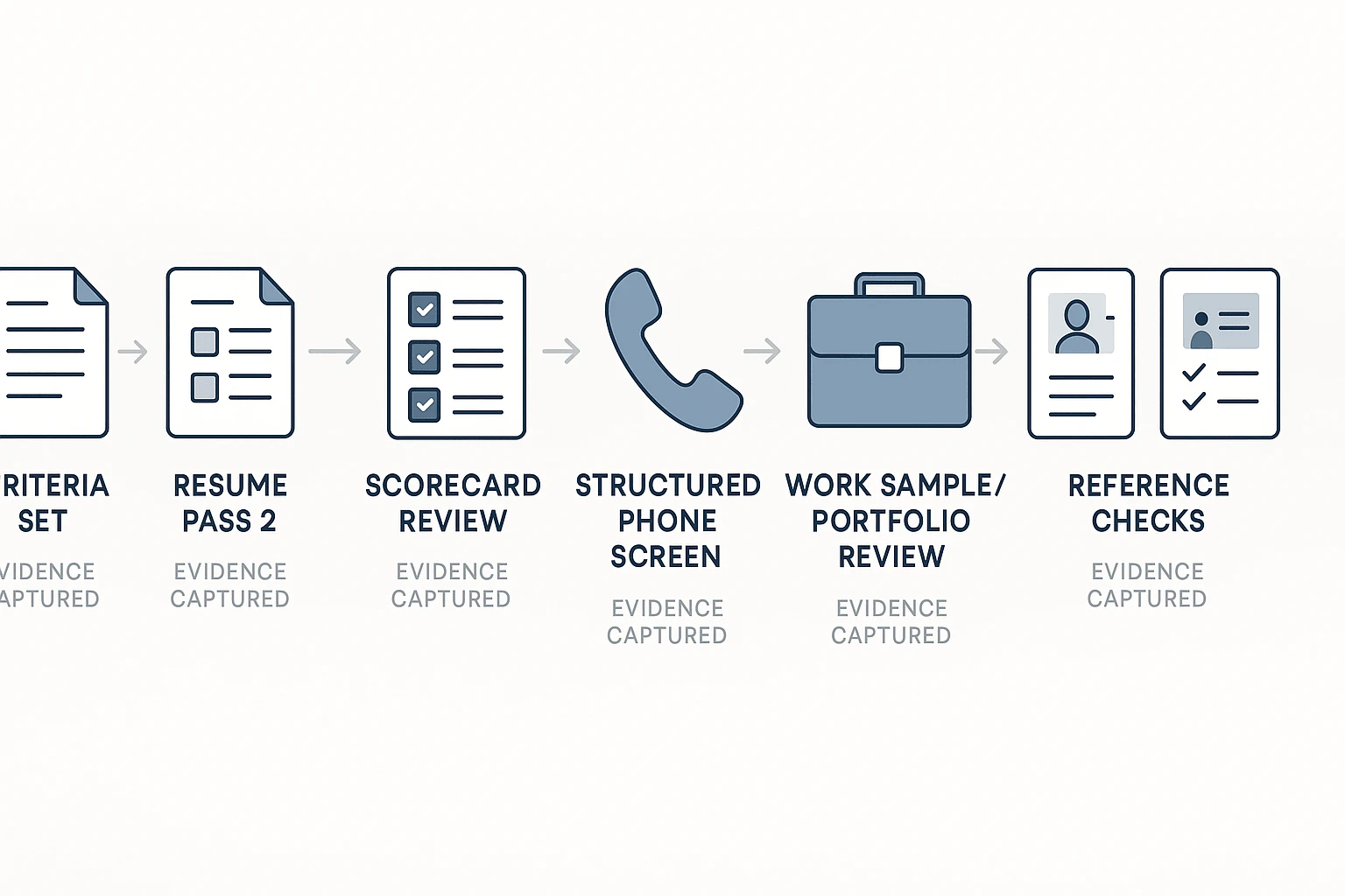 How to review resumes with evidence workflow