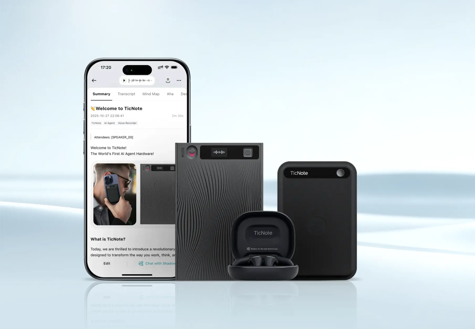 TicNote Devices - Voice Record Cards And Pods